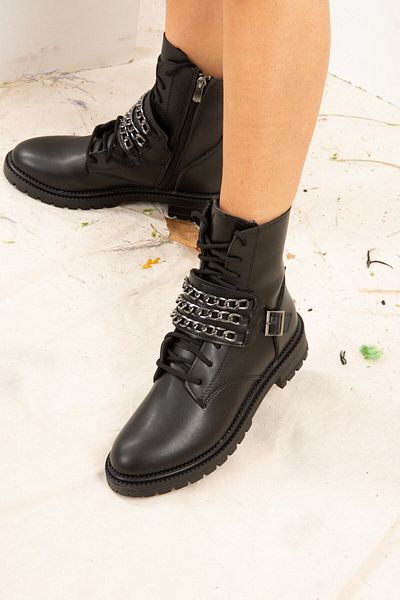 Fox Shoes Жіночі чорні чоботи зі штучної шкіри