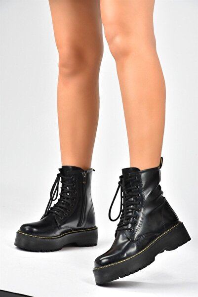 Fox Shoes Cizme negre de damă cu talpă groasă L 374124135