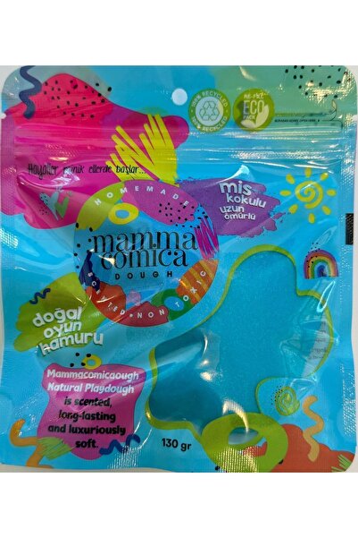 MammacomicaDough عجينة اللعب الطبيعية الزرقاء - عبوة صديقة للبيئة 130 جرام