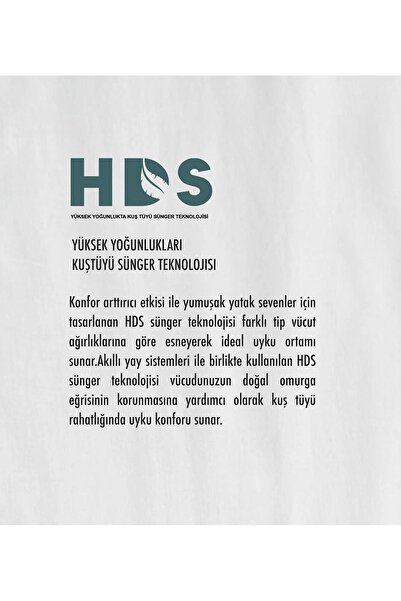 Tutku Yatak Bologna Torba Yaylı Çift Taraflı Omurga Destek Süngerli Ultra Soft Sünger Ergonomik Yatak