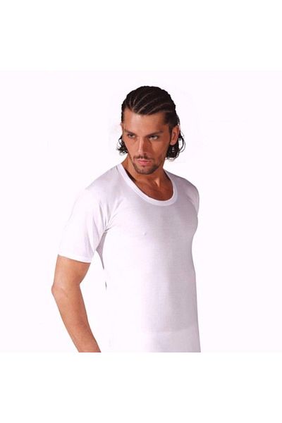 Seher Yıldız Men's Undershirt - 12-piece Short Sleeve Seher, 100% Cotton