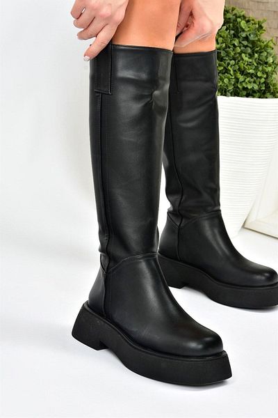 Fox Shoes Μαύρα καθημερινά γυναικεία μποτάκια L610130409