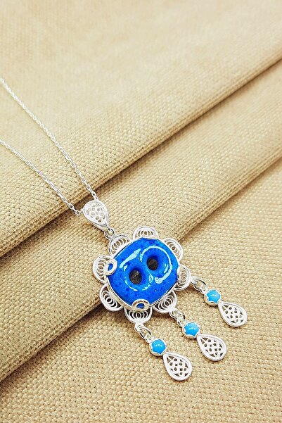 Oruçoğlu Gümüşçülük 925 Ayar Gümüş 2 Gözlü Midyat El Işi Telkari Süryani Naza...