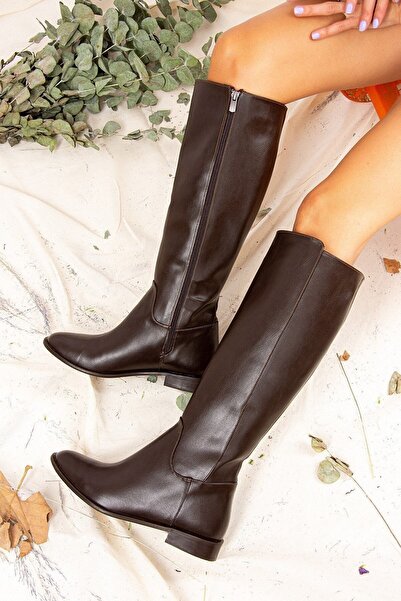 Fox Shoes Hnědé dámské kozačky J654065609