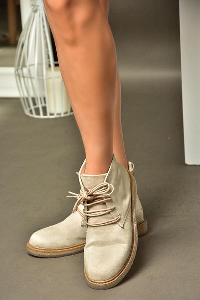 Fox Shoes R374923202 Beige Suede Low Sole Classic Women's Boots