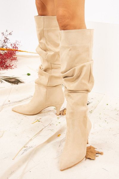 Fox Shoes Skin Suede Γυναικείες Μπότες J749129902