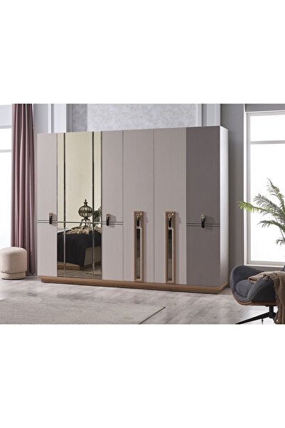 Tutku Yatak Vivaldi 6 Kapaklı Dolap Gardrop