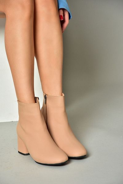 Fox Shoes Γυναικείες μπότες Skin Nubuck με χοντρό τακούνι L251089201