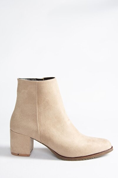 Fox Shoes Bej Süet Kadın Bot G654013102