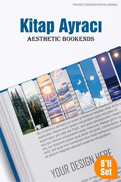 Copyrite 8 semne de carte cu design magnetic - estetice
