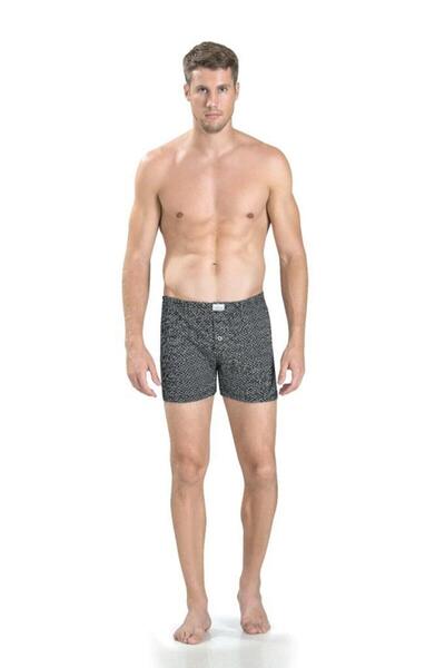 Jiber Ανδρικό χτενισμένο βαμβακερό εμπριμέ μικτό χρώμα Boxer 130 - 3 τεμάχια