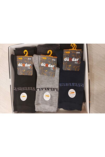 Dündar Șosete de damă Modal Plus cu modele fără sudură 5725 - 12 bucăți