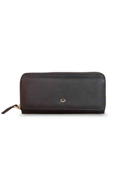 GUARD Matte Brown Leather Women's Wallet