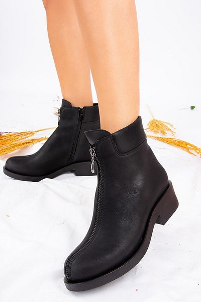 Fox Shoes Μαύρα γυναικεία μποτάκια J674120309