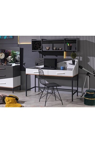 Tutku Yatak Polo Üst Kitaplıklı Çalışma Masası Ve Kitaplık