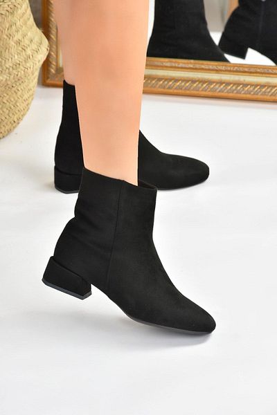 Fox Shoes Μαύρα Suede Γυναικείες Μπότες L251089002
