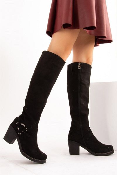 Fox Shoes Μαύρα γυναικεία μποτάκια E674250002