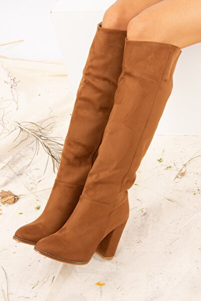 Fox Shoes Női barna velúr csizma G922920502