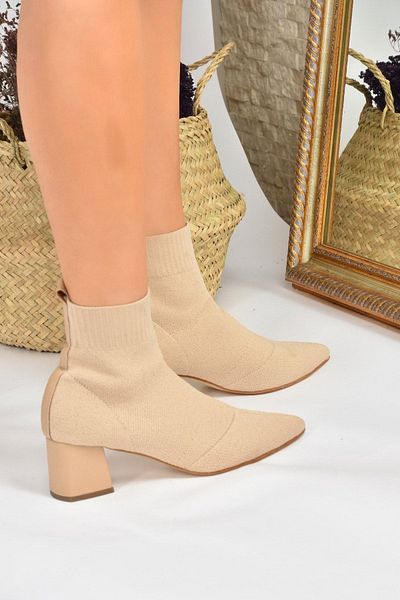 Fox Shoes Skin Knitwear Damenstiefel mit dickem Absatz L422763057