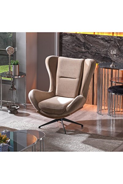 Tutku Yatak Vivaldi Metal Döner Ayaklı Berjer