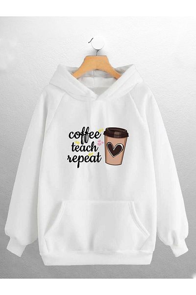macklin Hanorac unisex pentru bărbați, cu imprimeu cu cafea
