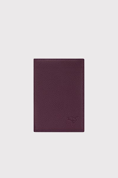 Garbalia Husă pentru pașaport unisex violet - piele naturală, cu compartiment pentru carduri
