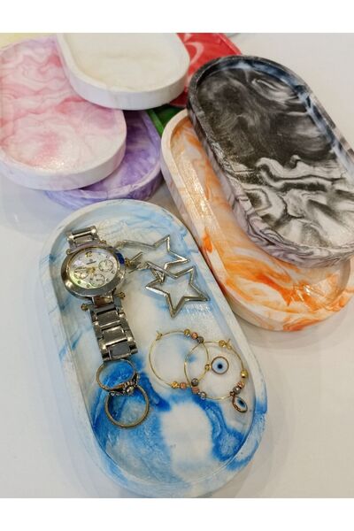 Ahşap Dekoratif Renkli Duman Serisi - Mum Saksı Takı Makyaj Yağdanlık Altlığı...