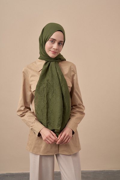 ARMANDA Σάλι Khaki Bamboo Cashew