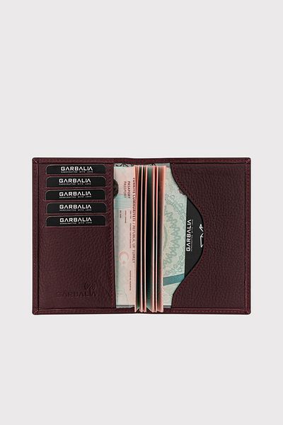 Garbalia Θήκη Unisex Claret Red Passport - Γνήσιο δέρμα, Θήκη για κάρτα