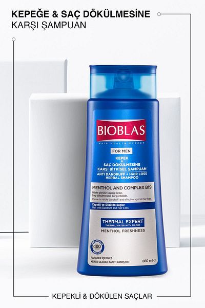 Bioblas Thermal Expert Men Kepek ve Saç Dökülmesine Karşı Şampuan 360 ml