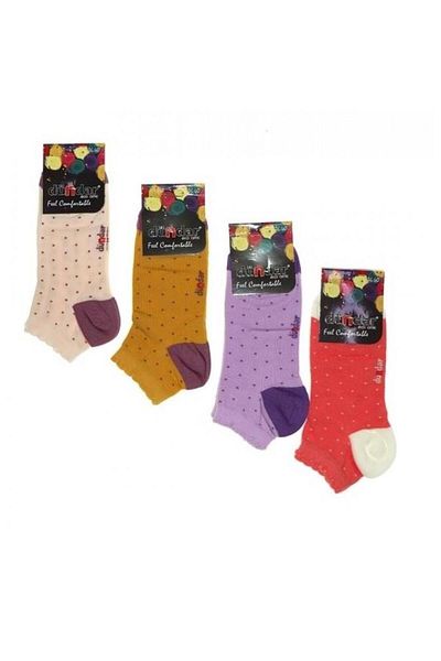 Dündar Women's Lycra Bootie Socks - 12 Pieces