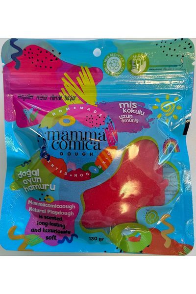 MammacomicaDough Red Natural Play Dough - Eco/friendly Package 130gr