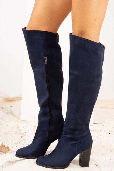 Fox Shoes Ghete de damă din piele întoarsă bleumarin A654018002