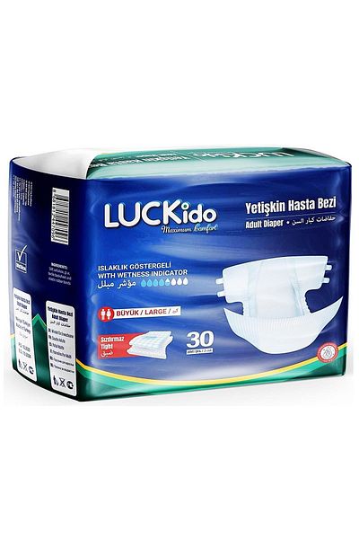 Satış Diyarı Adult Patient Diapers Large Large 30 Pieces Large Size Flexible Waistband Liquid Proof and Odor Prevention
