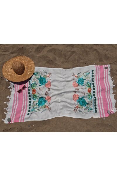 Combattente Peshtemal Bamboo cu ciucuri 160 x 85 cm