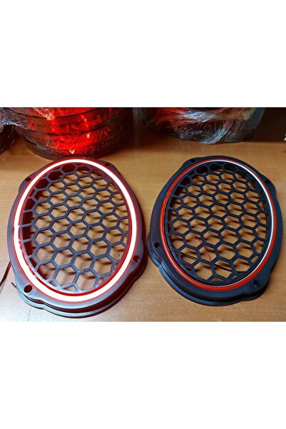 ARSLAN SOUND OVAL 6X9 IŞIKLI KAPAK KIRMIZI RENK NEO LEDLİ