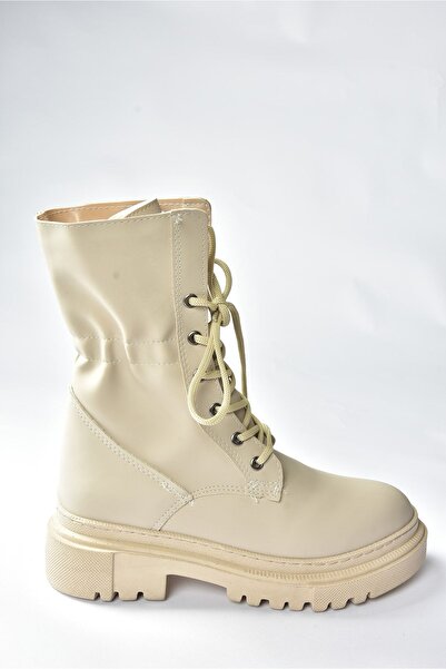 Fox Shoes Bézs vastag talpú női csizma N973388909