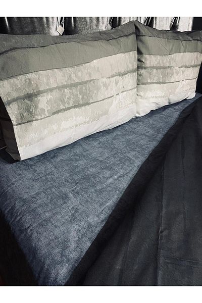 Brillant Home Double 4 Piece Duvet Cover Set Blacking Black