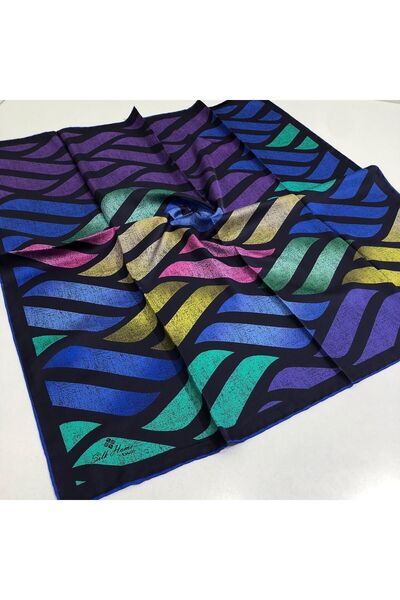 SİLKHOMEE سيلك هوم وشاح بتصميم مُطبع من البوليستر 30041-02