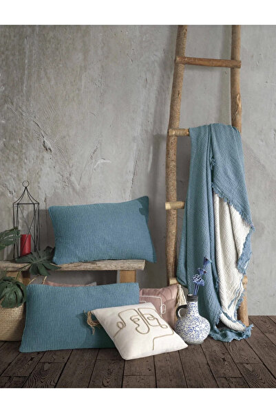 destinyhometex King Size Multi Muslin Bedspread - 240x260cm/50x70cm, 4 Layers, 100% Cotton