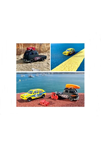 Majorette 2 Pcs Volkswagen the Originals- Twin Set Adventure Vw Golf I Car + Vw T1 Minibus Special Series