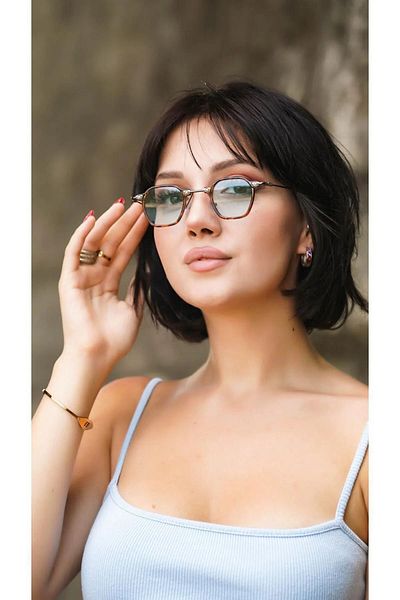 TomyHelf Unisex Sunglasses Rectangular Leopard Framed