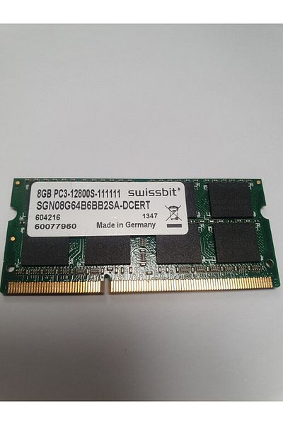 swissbit ذاكرة وصول عشوائي 1600 ميجا هرتز DDR3 8 جيجا بايت - ذاكرة 1.5 فولت SODIMM للكمبيوتر المحمول