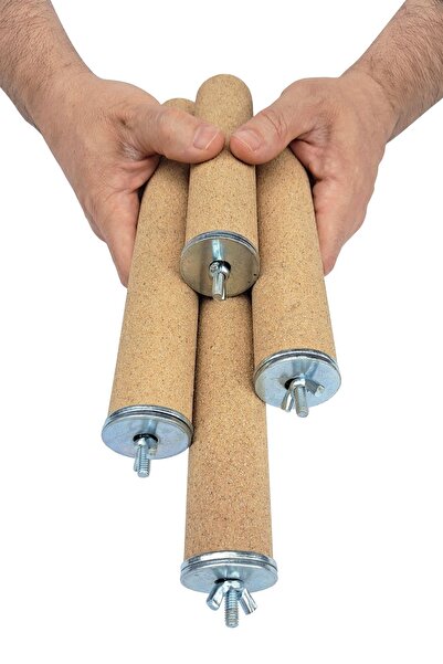 Vixpet Venty 4-Piece Pedicure Parrot Perches Diameter (40 mm) Macaw, Cockatoo, Jako, Amazon, Eclectrus Sandy Perches