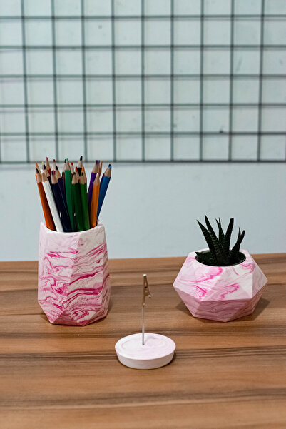 PAYATASARIM OFİS SETİ KALEMLİK SAKSI NOTLUK KAKTÜS