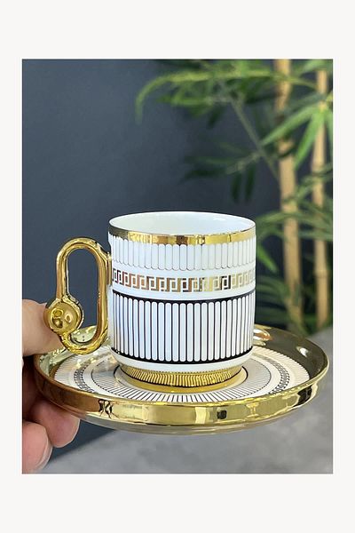 Doğudeko 6-Piece Valeria Cup Set - Luxury Porcelain