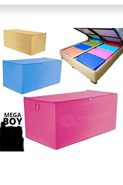 AYHOME 4 Adet Büyük Boy Gri Renk Baza Altı Hurç Yorgan Hurcu Mega Boy Hurç 100 X 50 X 50 Cm Ebatında