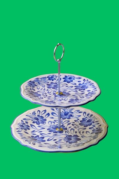 JAMUOR 21cm and 26cm Porcelain Layered Mess Fulya with Cookie Holder