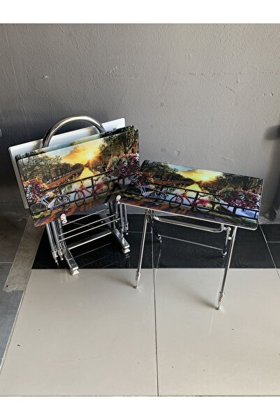 erk mobilya Camlı Çanta Sehpa, Sehpa, Zigon, 4lü Zigon, Çanta Sehpa, 4lü Sehpa, Çanta Zigon