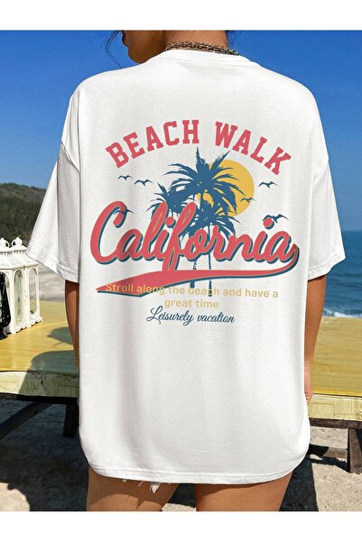 Jose Clothing Tricou oversize imprimat din bumbac organic